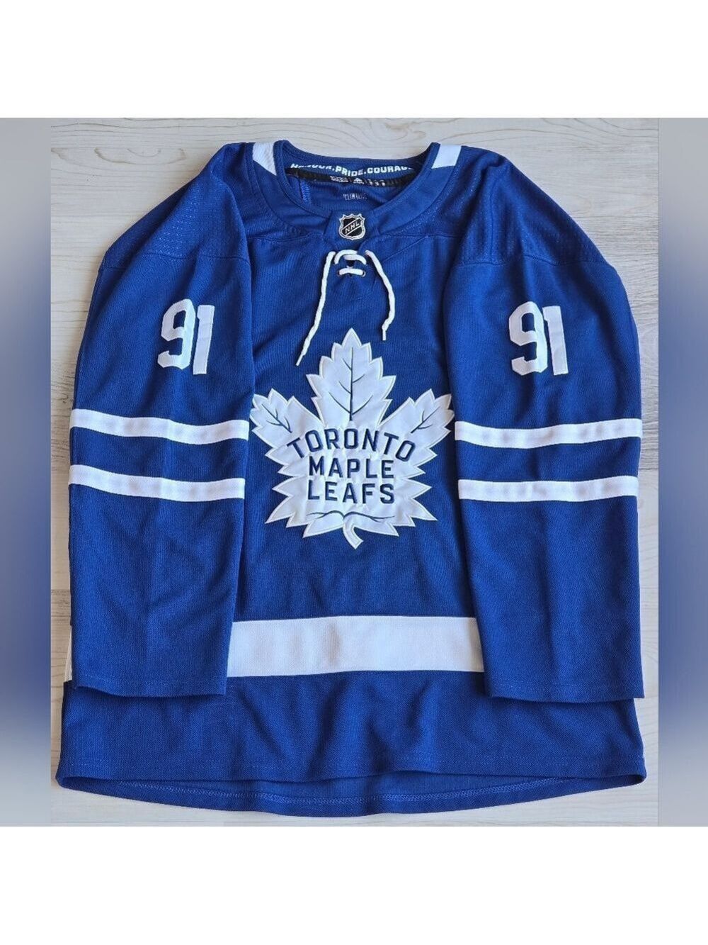 Toronto Maple Leafs #91 NHL Blue Home Jersey Hockey Fan Gear Size 56